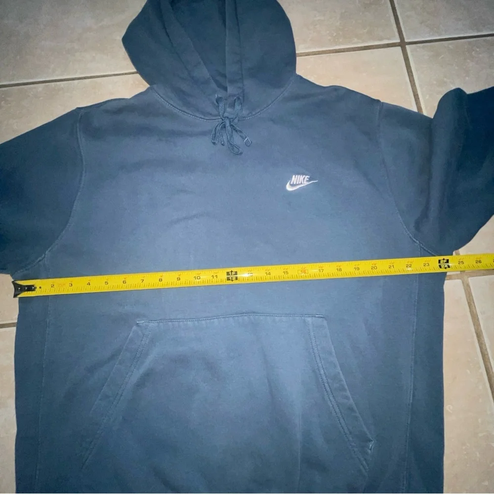 Nike Sweatshirt Hoodie Men's L Sportswear Club Fleece Aqua Blue Drawstring - Picture 4 of 9